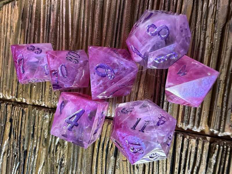 Feywild Blossom: One-of-a-Kind Artisan Dice Set